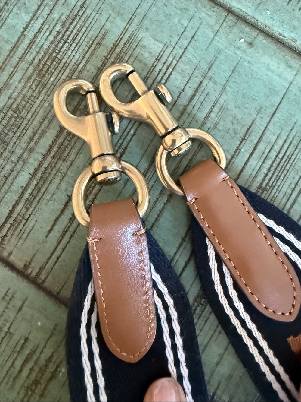 Coach Black & Tan Signature Logo Adjustable Webbing Strap - Picture 8 of 10
